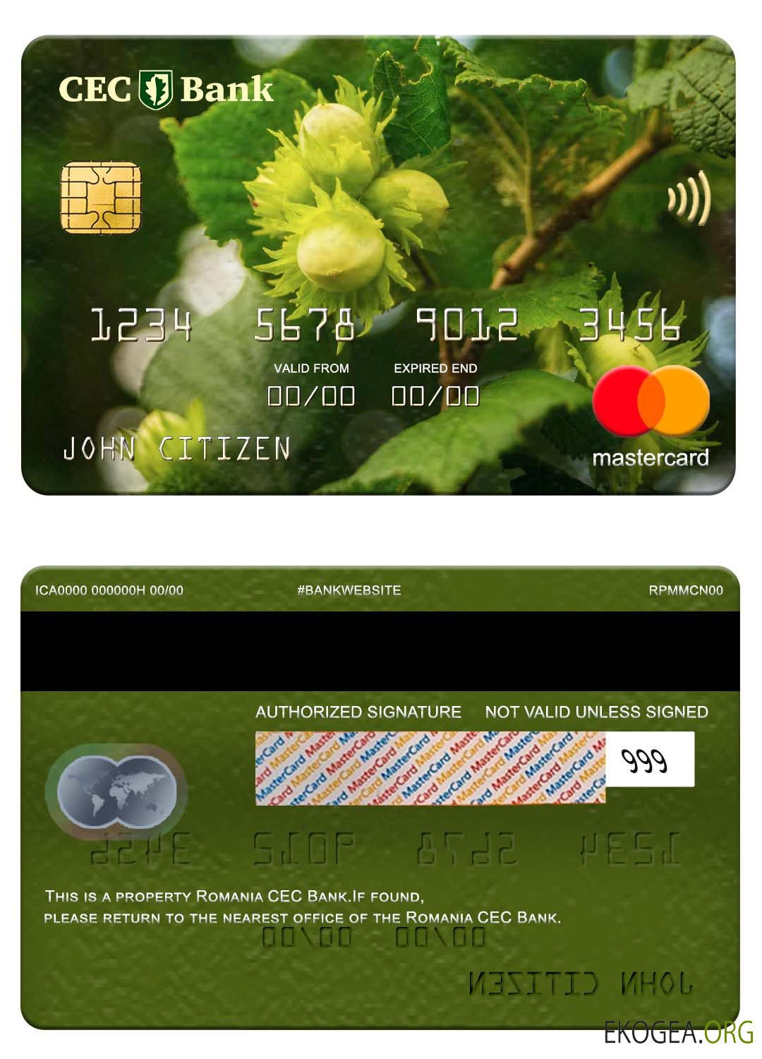 Carte Mastercard de la Roumanie CEC Bank